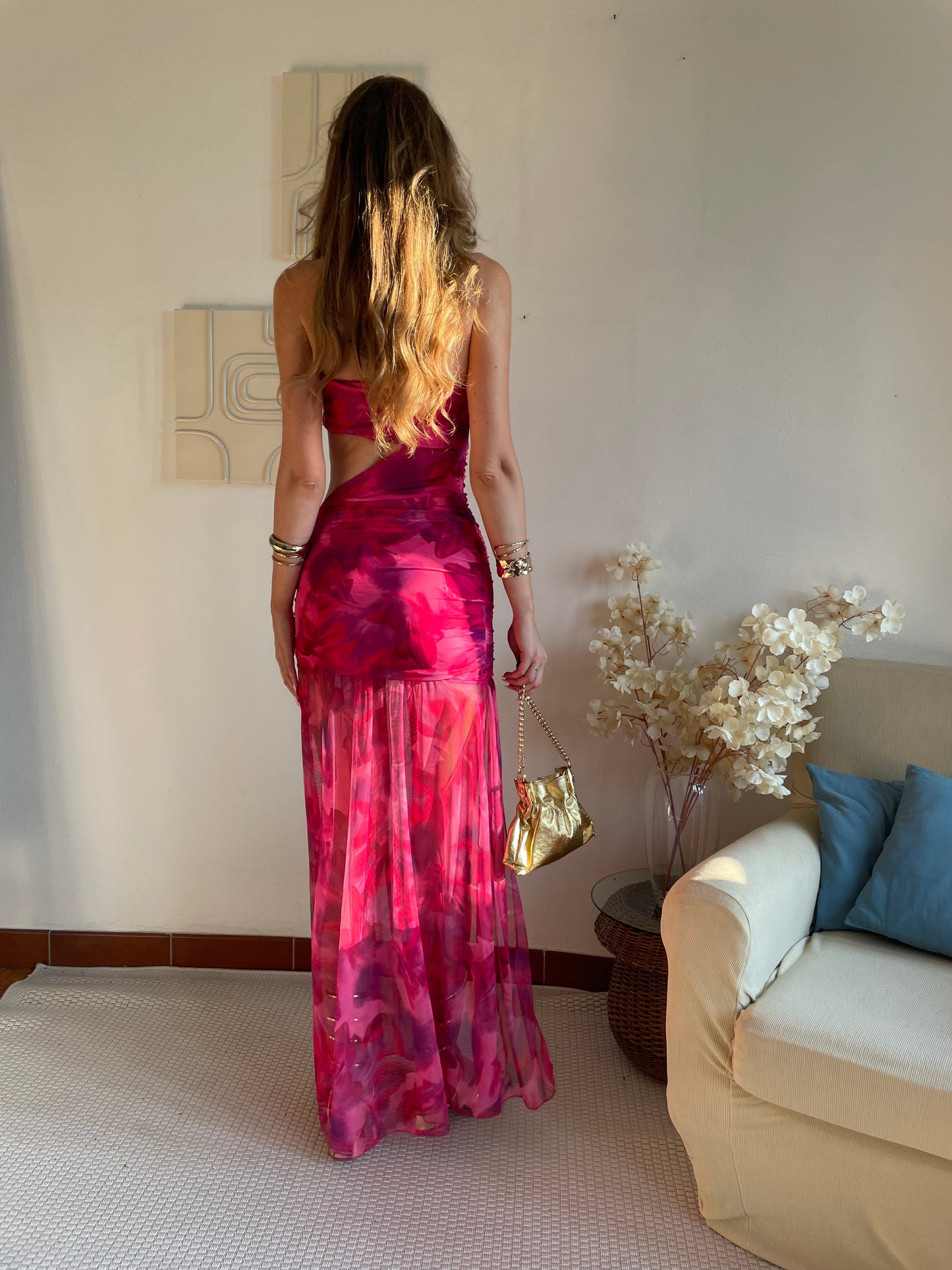 Abito Ninfea fucsia/viola