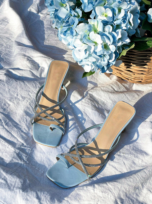 Sabot shimmering azzurro
