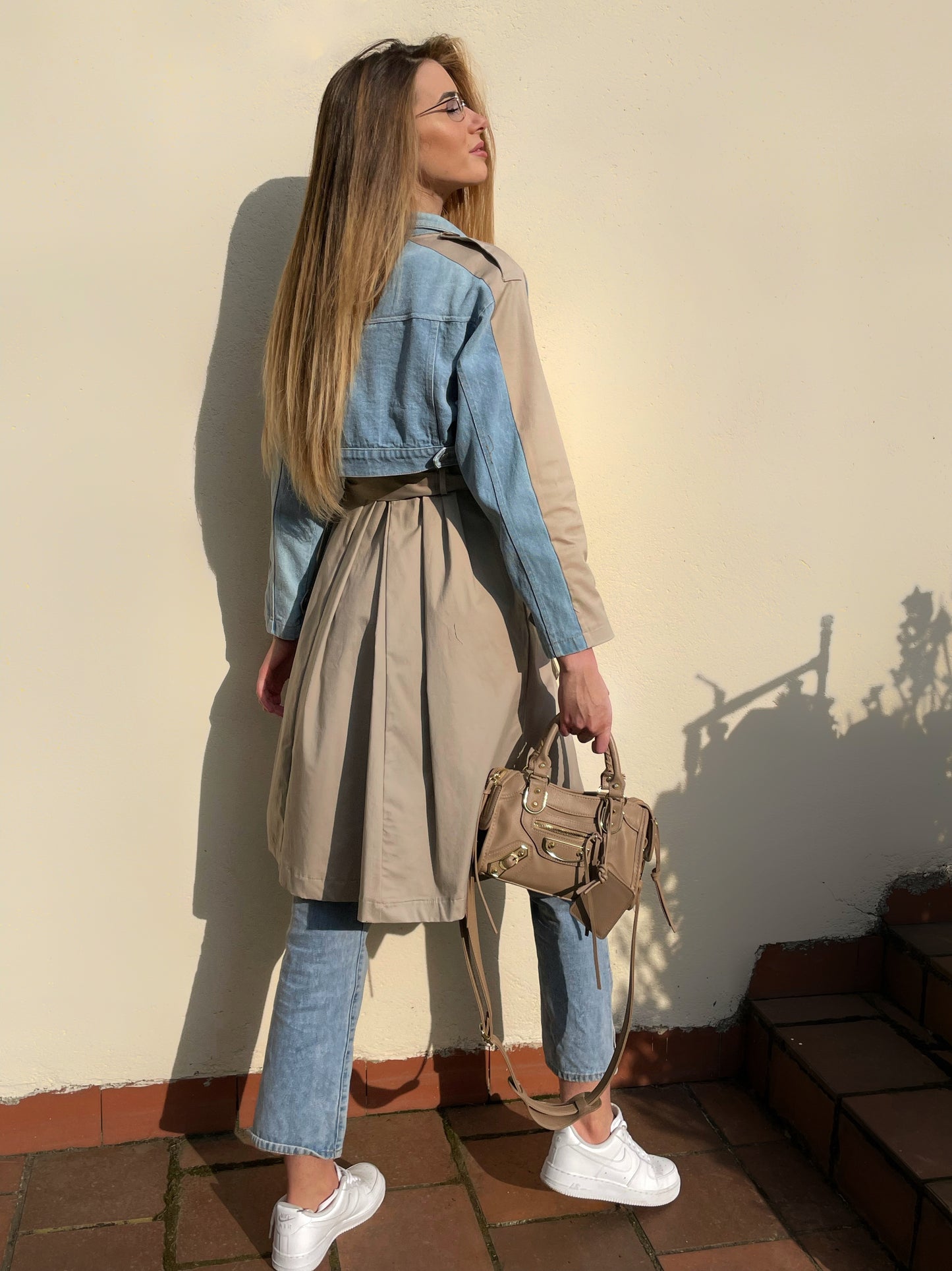 Trench double beige