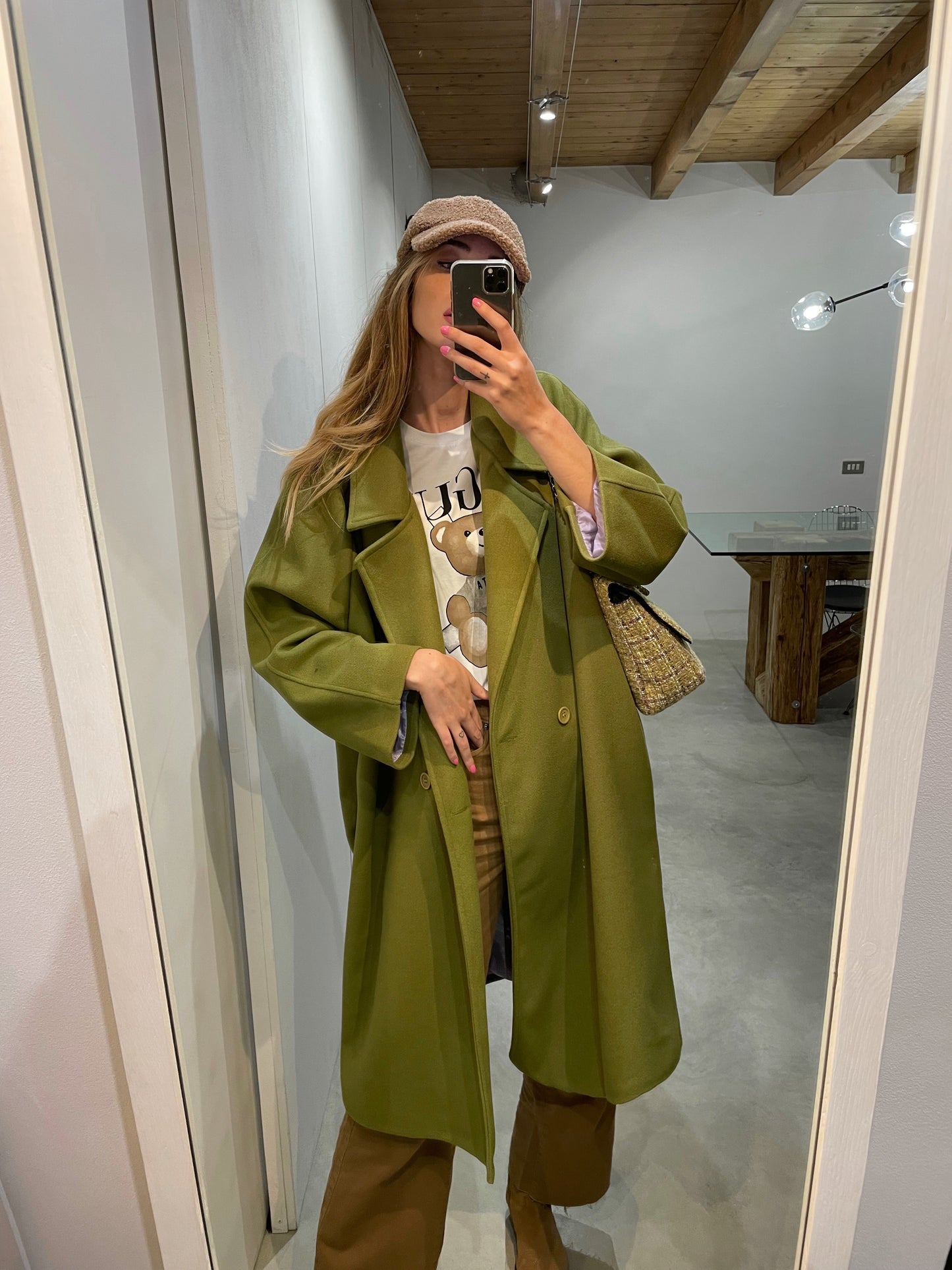 Cappotto Jade oversize pistacchio